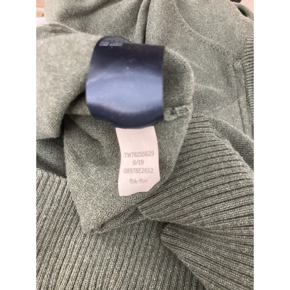 Tommy Hilfiger Sweater Mens L Green Cotton V Neck Knit Long Sleeve‎ Pullover - Picture 5 of 6